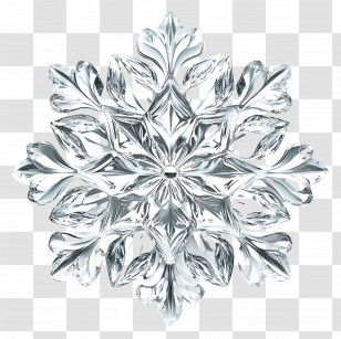 Crystal Snowflake - Clear Crystal Snowflake Transparent PNG