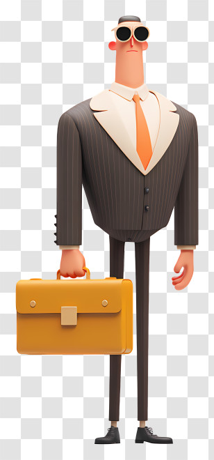 Bodyguard With Briefcase - Businessman With Briefcase In Suit Transparent PNG