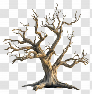 Old Dead Tree - Dead Tree Illustration Transparent PNG