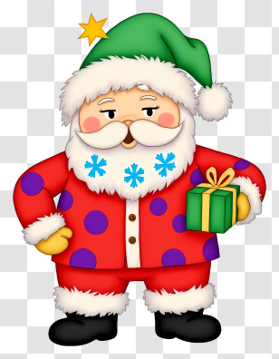 Christmas Santa Claus - Santa Claus With Gift Transparent PNG