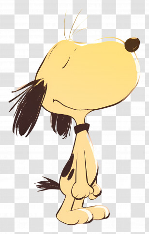 Cartoon Character - Yellow Cartoon Dog With Spots Transparent PNG
