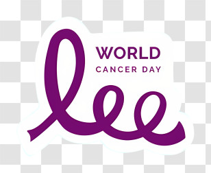 World Cancer Day - World Cancer Day Purple Ribbon Design Transparent PNG