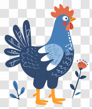 Hen - Cute Cartoon Chicken Transparent PNG