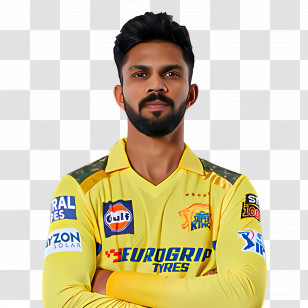 Chennai Super Kings - Sportsperson Displaying A Team Jersey Transparent PNG