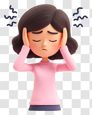 Stress Relief - Woman With Headache Transparent PNG