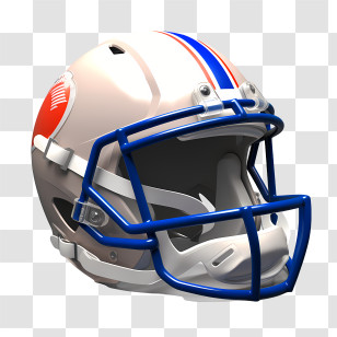 Football Helmet - American Football Helmet With Blue Cage Transparent PNG