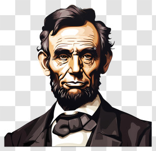 Multicolored Paints Abraham Lincoln - Illustration Of A Man In Formal Wear Transparent PNG