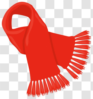 Red Scarf - Bright Red Scarf Transparent PNG