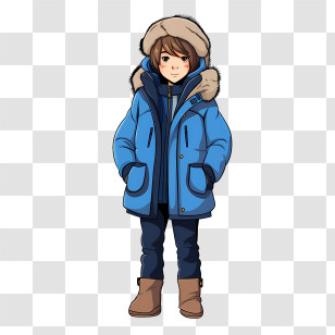 Winter Coat - Person Wearing Winter Coat Illustration Transparent PNG