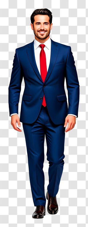 Businessman Walking - Executive Walking In Blue Suit Transparent PNG