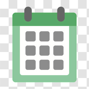 Icon - Simple Green And Gray Calendar Icon Transparent PNG
