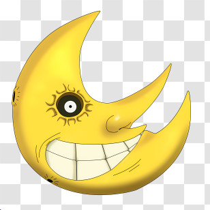 Soul Eater Logo - Smiling Cartoon Moon Transparent PNG