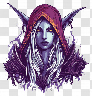 Sylvanas Windrunner - Fantasy Elf Character Transparent PNG