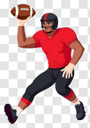 American Football Player - Football Player In Action Transparent PNG
