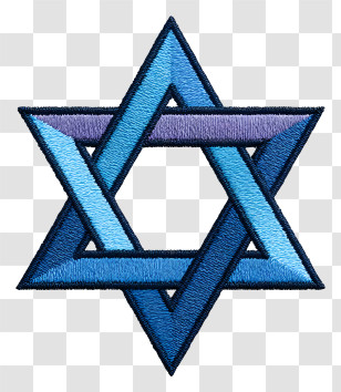 Star Of David - Blue Embroidered Star Icon Transparent PNG