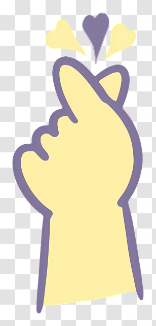 Hand Symbol - Cute Hand Gesture With Heart Transparent PNG
