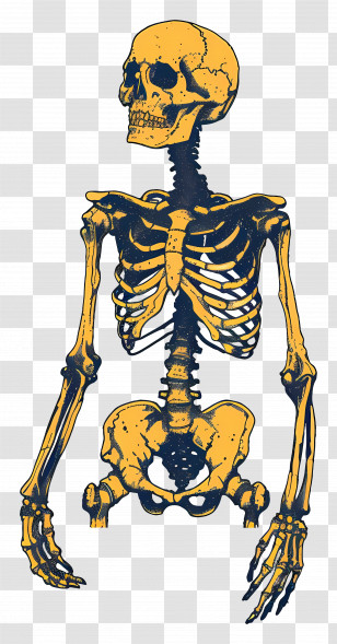 Skeleton - Artistic Human Skeleton Illustration Transparent PNG