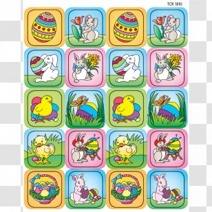 Sticker Easter Bunny Egg Christmas Card - Askartelu Transparent PNG