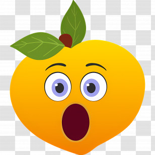 Emoji Peach - Surprised Peach Emoji Transparent PNG
