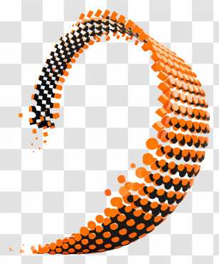 Dotted - Abstract Orange Dotted Circle Transparent PNG