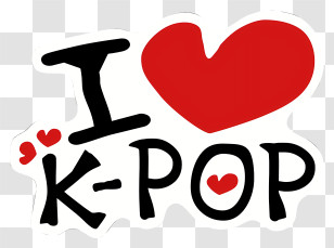 Kpop - I Love K-Pop Transparent PNG