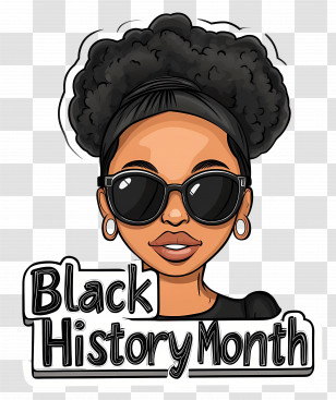 Black History Month - Black History Month Celebration With Woman Transparent PNG