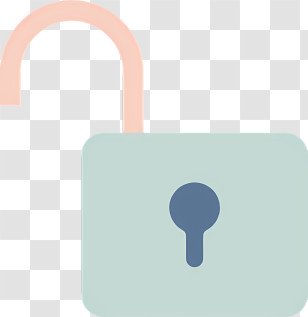 Icon - Unlocked Light Blue Padlock Transparent PNG