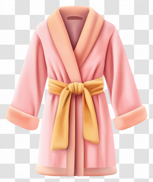 Bathrobe - Cozy Pink Bathrobe Transparent PNG