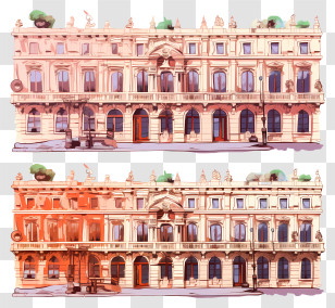 Building Architecture - Historic Building Facade Transparent PNG