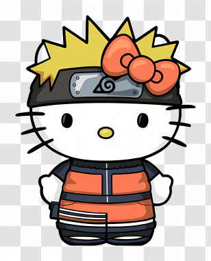 Hello Kitty - Cartoon Character In Costume Transparent PNG