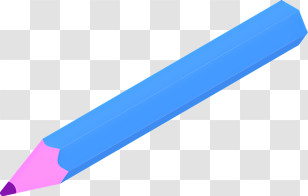 Icon - Blue Colored Pencil Illustration Transparent PNG
