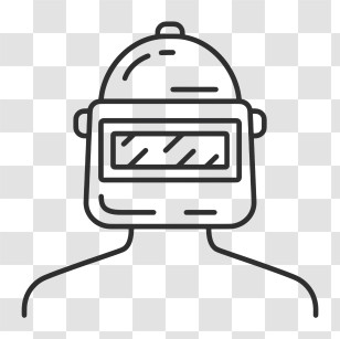 Pubg Icon - Welding Helmet Outline Transparent PNG