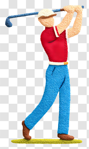 Golf Swing - Golfer Swinging A Club Transparent PNG