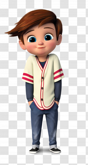 The Boss Baby - Cartoon Boy In Modern Casual Outfit Transparent PNG