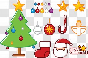 Euclidean Vector Christmas Tree Element - Holiday - Various Decorative Elements Transparent PNG