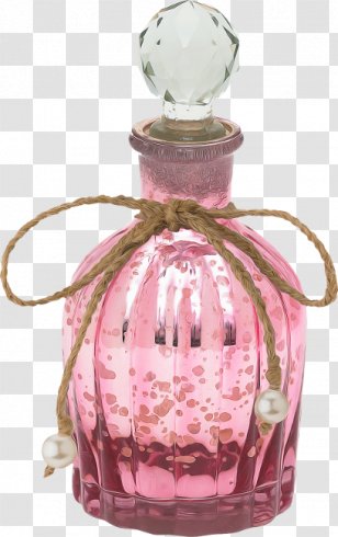Pink Background - Glass Bottle - Magenta Cosmetics Transparent PNG
