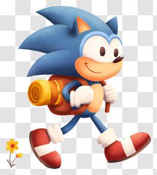 Sonic The Hedgehog Hiking - Sonic The Hedgehog On The Move Transparent PNG
