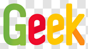 Geek Logo - Colorful Geek Text Transparent PNG