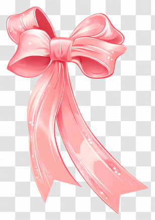 Ribbon Corner - Pink Bow Decoration Transparent PNG