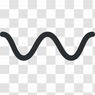 Wavy Dash Emoji - Simple Wavy Line Symbol Transparent PNG