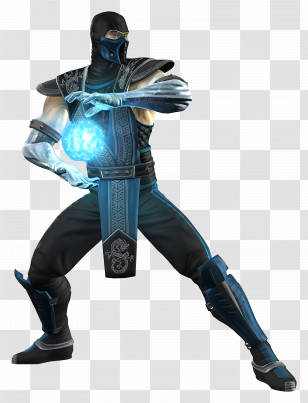 Sub Zero - Masked Warrior Wielding Energy Power Transparent PNG