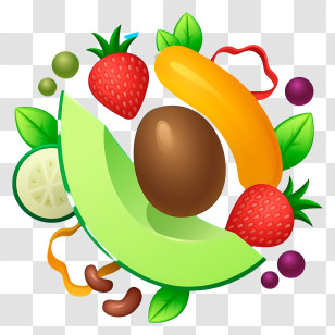 Still Life Illustration - Assorted Fresh Fruits Transparent PNG