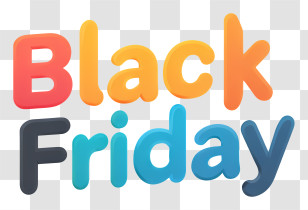 Black Friday - Black Friday Colorful Text Transparent PNG