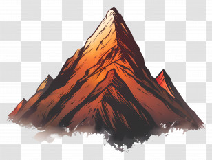 Mountain Silhouette - Majestic Mountain Illustration Transparent PNG
