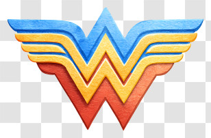 Wonder Woman Logo - Wonder Woman Logo In Blue And Red Transparent PNG