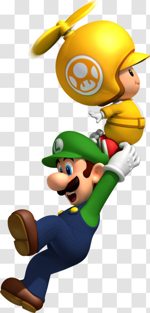 Luigi Mario - Luigi And Toad In Adventure Transparent PNG