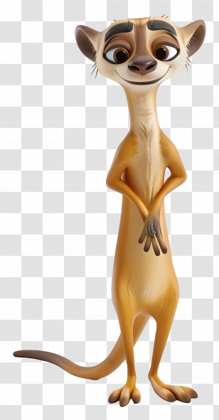 Timon - Cartoon Character Of A Cheerful Meerkat Transparent PNG