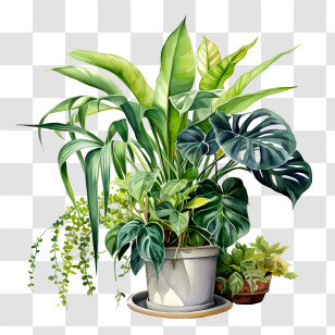 Houseplant Appreciation Day - Potted Houseplants Illustration For Home Decor Transparent PNG