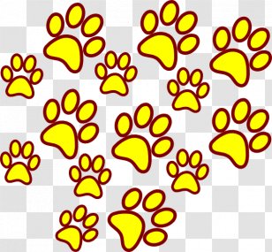Yellow Paw Blue Green Clip Art - Heart - Watercolor Multi-color Transparent PNG