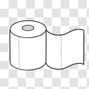 Icon - Toilet Paper Roll Vector Illustration Transparent PNG